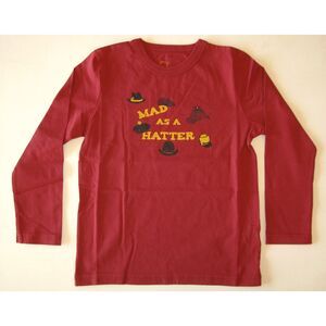 MINI Baby Boden boy top t-shirt long sleeve MAD as a Hatter rust red 18-24 1.5 2
